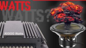 An image of an amplifier and a speaker with an explosion coming out of it