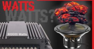 An image of an amplifier and a speaker with an explosion coming out of it