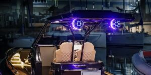 A hi-end LED marine audio setup and lighting