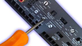 A screwdriver and an amplifier